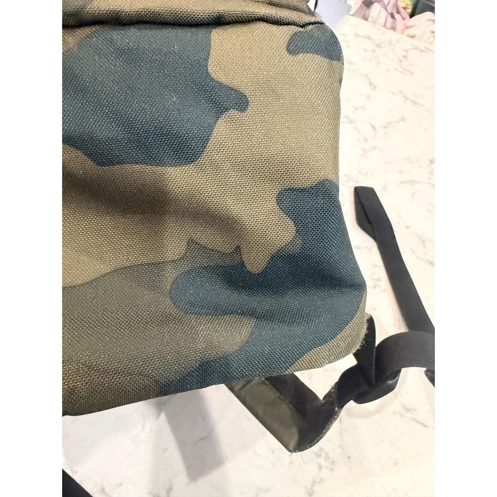 Adidas Originals Kids Camouflage Backpack Neon Yellow Trefoil Logo Camo Bag - Picture 6 of 6